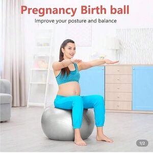 Silver Exercise Ball for Pregnancy